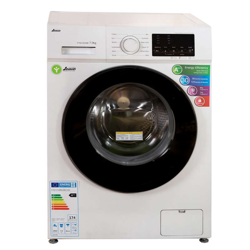 ماشین لباسشویی سامیا مدل F70215UWB ظرفیت 7 کیلوگرم