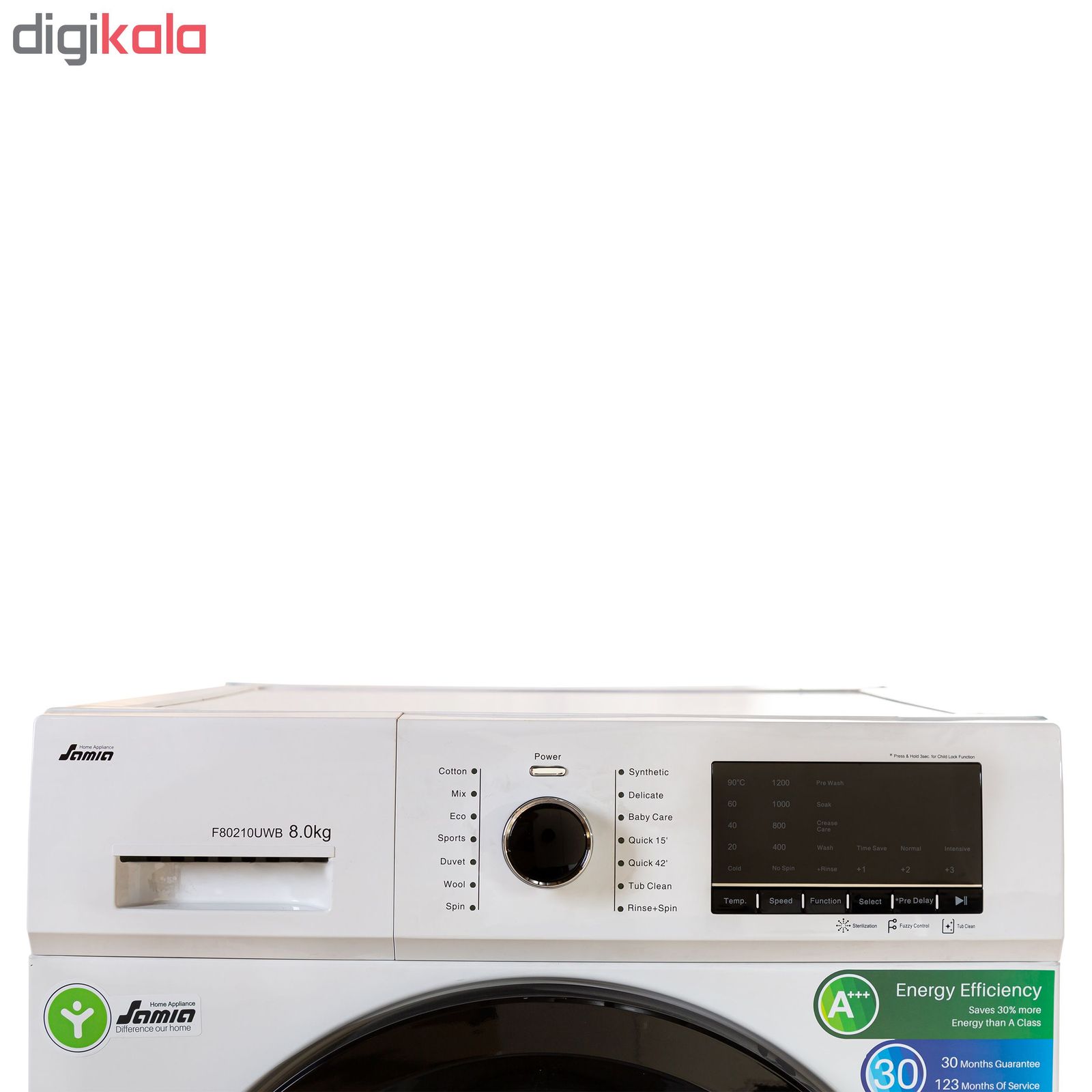 ماشین لباسشویی سامیا مدل F80210UWB ظرفیت 8 کیلوگرم main 1 5