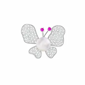  گل سینه زنانه گالری شمرون طرح پروانه کد 113S0