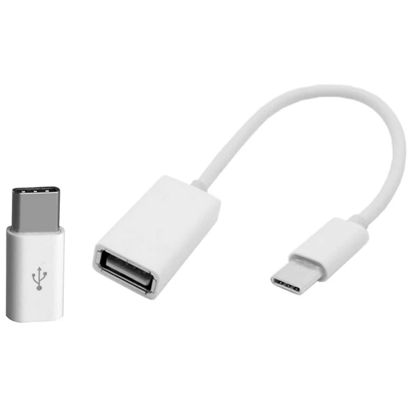 مبدل USB-C به microUSB مدل CHبه همراه مبدلOTG USB-C