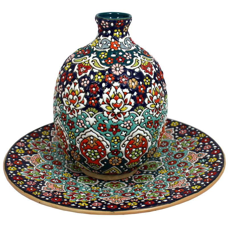ست میناکاری دست نگار کد 04-13 مجموعه 2 عددی 