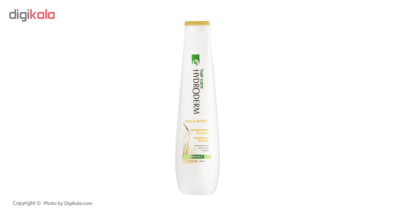 شامپو استحکام بخش و ترمیم کننده مو هیدرودرم مدل Milk and Honey حجم 400 میلی لیتر