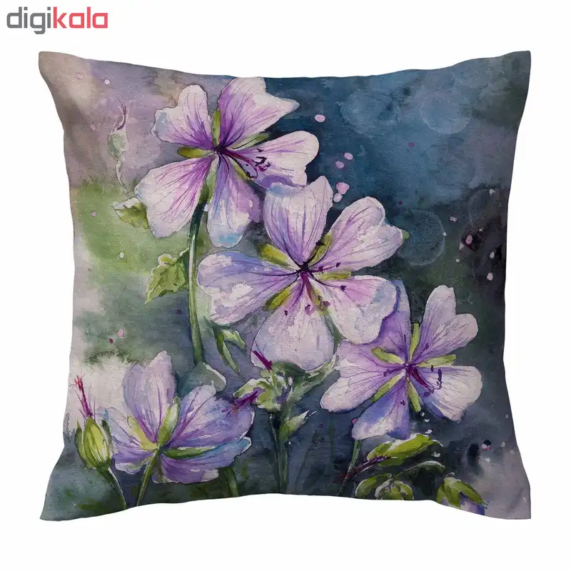 کاور کوسن طرح گل بنفش کد 742