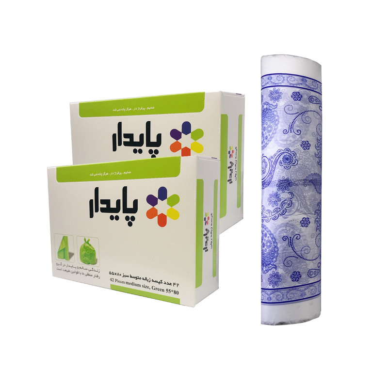 سفره یکبار مصرف پایدار مدل کرشمه رول 50 متری به همراه کیسه زباله
