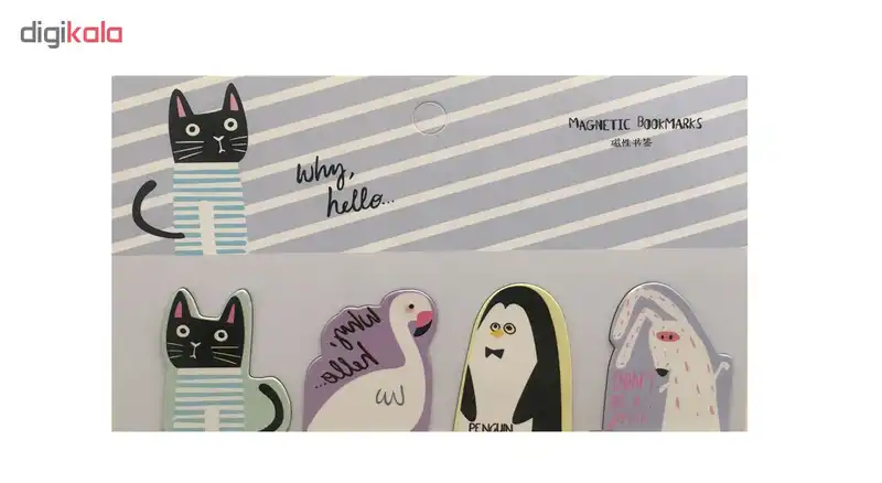 نشانگر کتاب طرح حیوانات 3 بسته 4 عددی