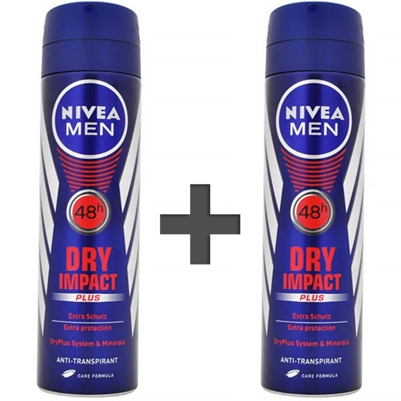 اسپری بدن مردانه نیوآ مدل Dry Impact Plus حجم 150 میلی لیتر بسته 2 عددی