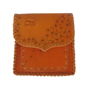 کیف رودوشی چرمی آفتاب طرح قاصدک کد 01