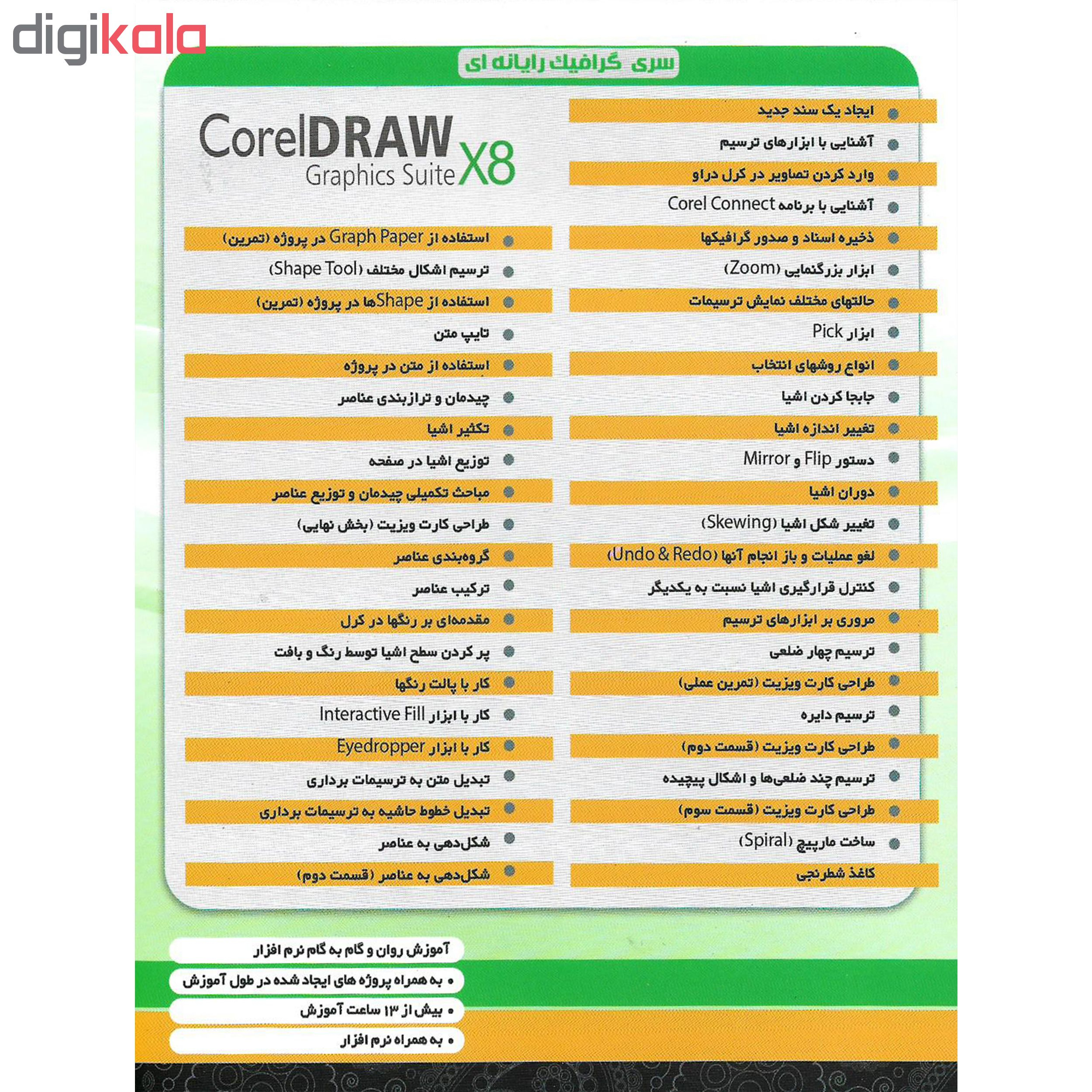 نرم افزار آموزش COREL DRAW نشر پدیده به همراه نرم افزار COREL DRAW نشر نوین پندار