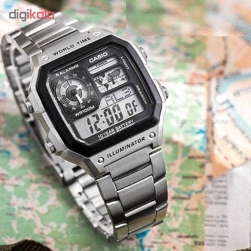 ساعت مچی دیجیتال مردانه کاسیو مدل  AE-1200WHD _ 001             قیمت