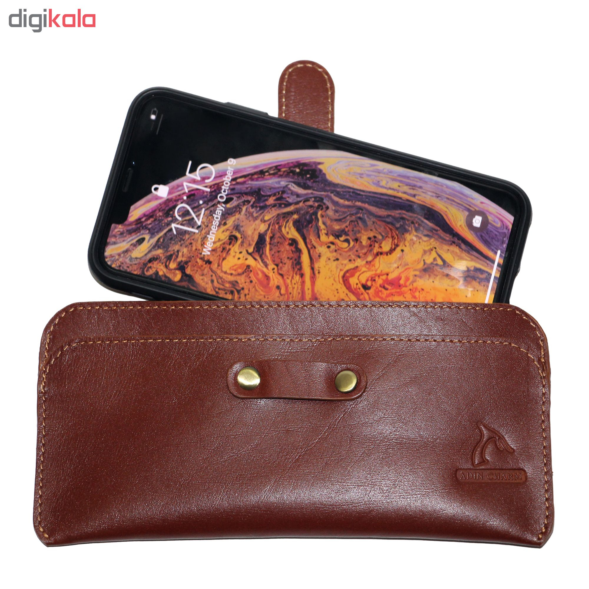 کیف آدین چرم مدل DM77 مناسب برای گوشی موبایل تا سایز 7 اینچ
