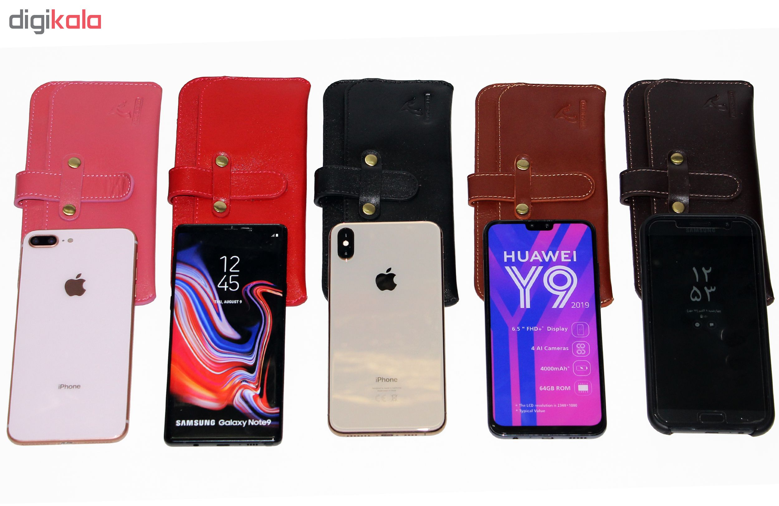 کیف آدین چرم مدل DM77 مناسب برای گوشی موبایل تا سایز 7 اینچ