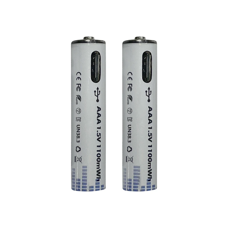 باتری نیم قلمی مدل type c ظرفیت ۱۱۰۰ میلی آمپر ساعت بسته دو عددی