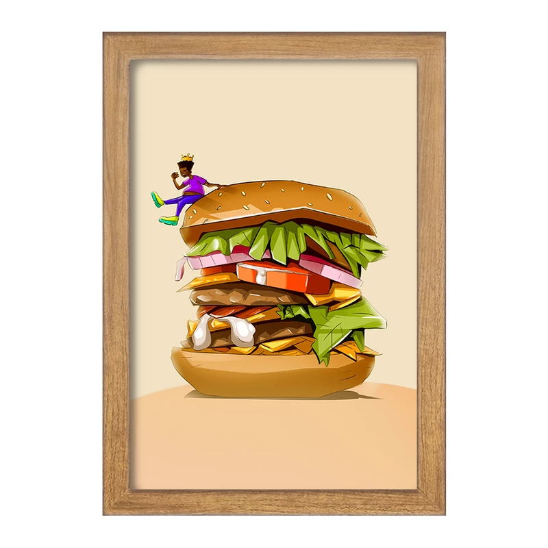 تابلو خندالو مدل همبرگر کد F356