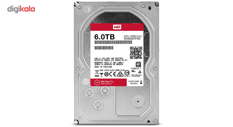 هارددیسک اینترنال وسترن دیجیتال مدل Red Pro WD6002FFWX ظرفیت 6 ترابایت