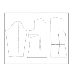 الگو خیاطی بالاتنه و آستین زنانه متد abm سایز 52