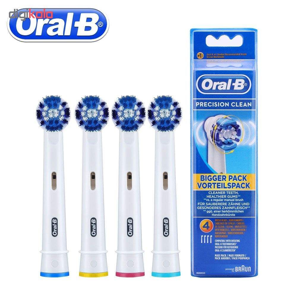 سری یدک مسواک برقی اورال- بی مدل PRECISION CLEAN بسته ۴ عددی -  - 3