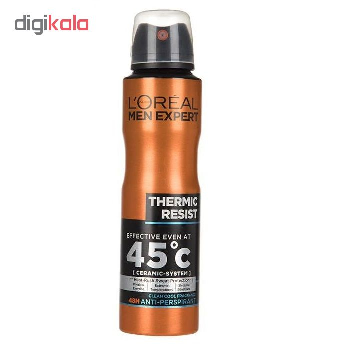 اسپری ضد تعریق مردانه لورآل سری Men Expert مدل Thermic Resist حجم 250 میلی لیتر