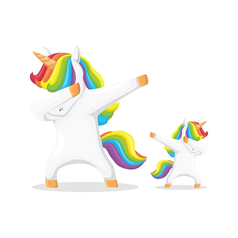 استیکر لپ تاپ طرح یونیکورن کد ۰۲ مجموعه ۲ عددی