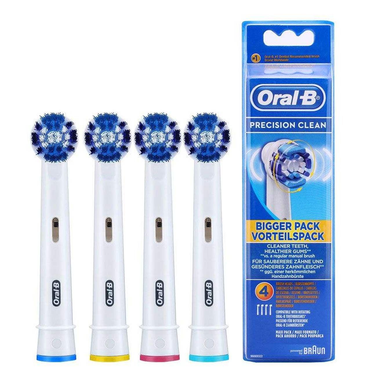 سری یدک مسواک برقی اورال- بی مدل PRECISION CLEAN بسته ۴ عددی -  - 1