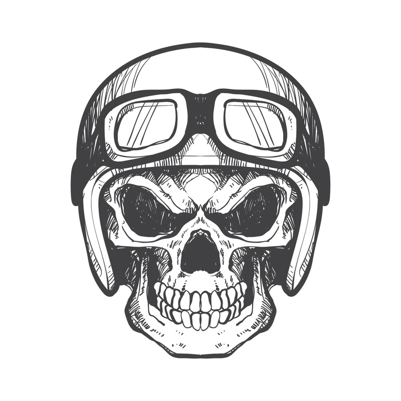 برچسب بدنه خودرو گراسیپا طرح Skull مدل ۰۲