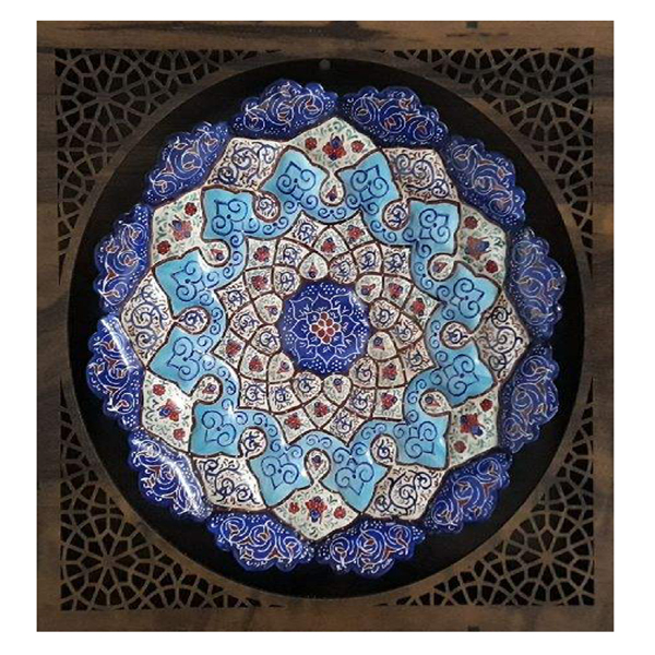 بشقاب میناکاری کد ۰۰۲