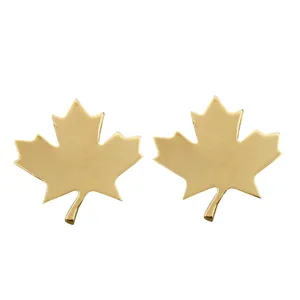 گوشواره طلا 18 عیار زنانه آمانژ طرح برگ کد 455D2902