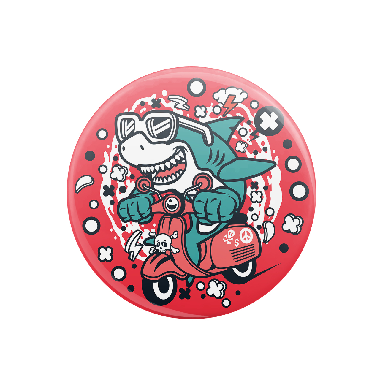 پیکسل ویان طرح Shark Scooterist