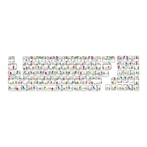 برچسب حروف فارسی کیبورد طرح پرنده ها کد ۰۱