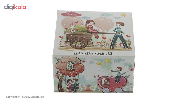 دستمال کاغذی 50 برگ گلریز گلدار طرح خاطرات كودكي