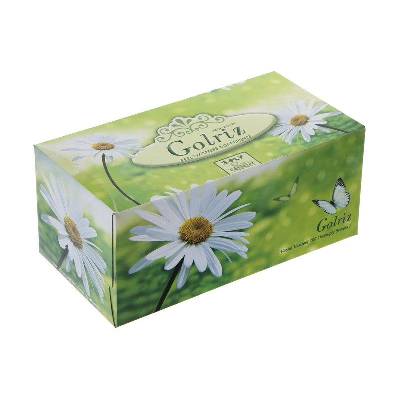 دستمال کاغذی 100 برگ گلریز مدل Flower and Butterfly