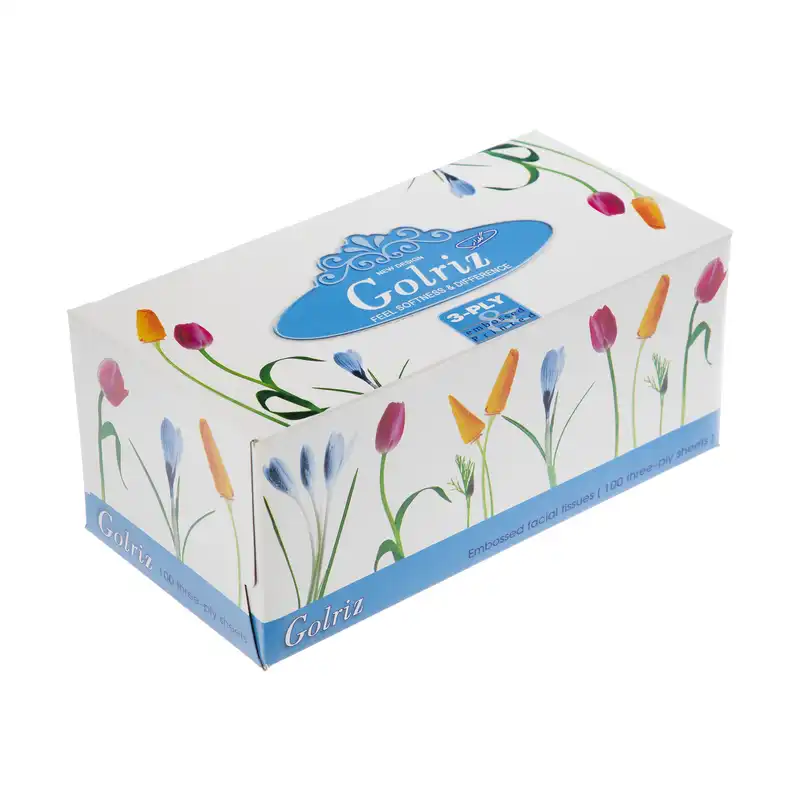 دستمال کاغذی 100 برگ گلریز گلدار طرح لاله