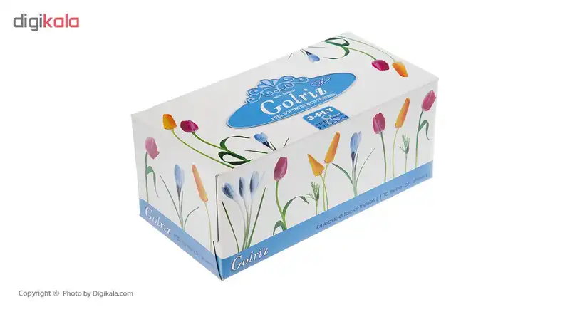 دستمال کاغذی 100 برگ گلریز گلدار طرح لاله