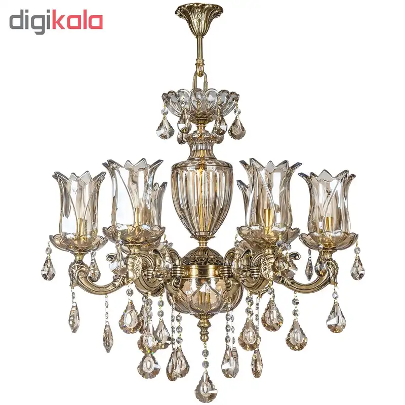 لوستر شش شعله چشمه نور کد C2979.6-BO