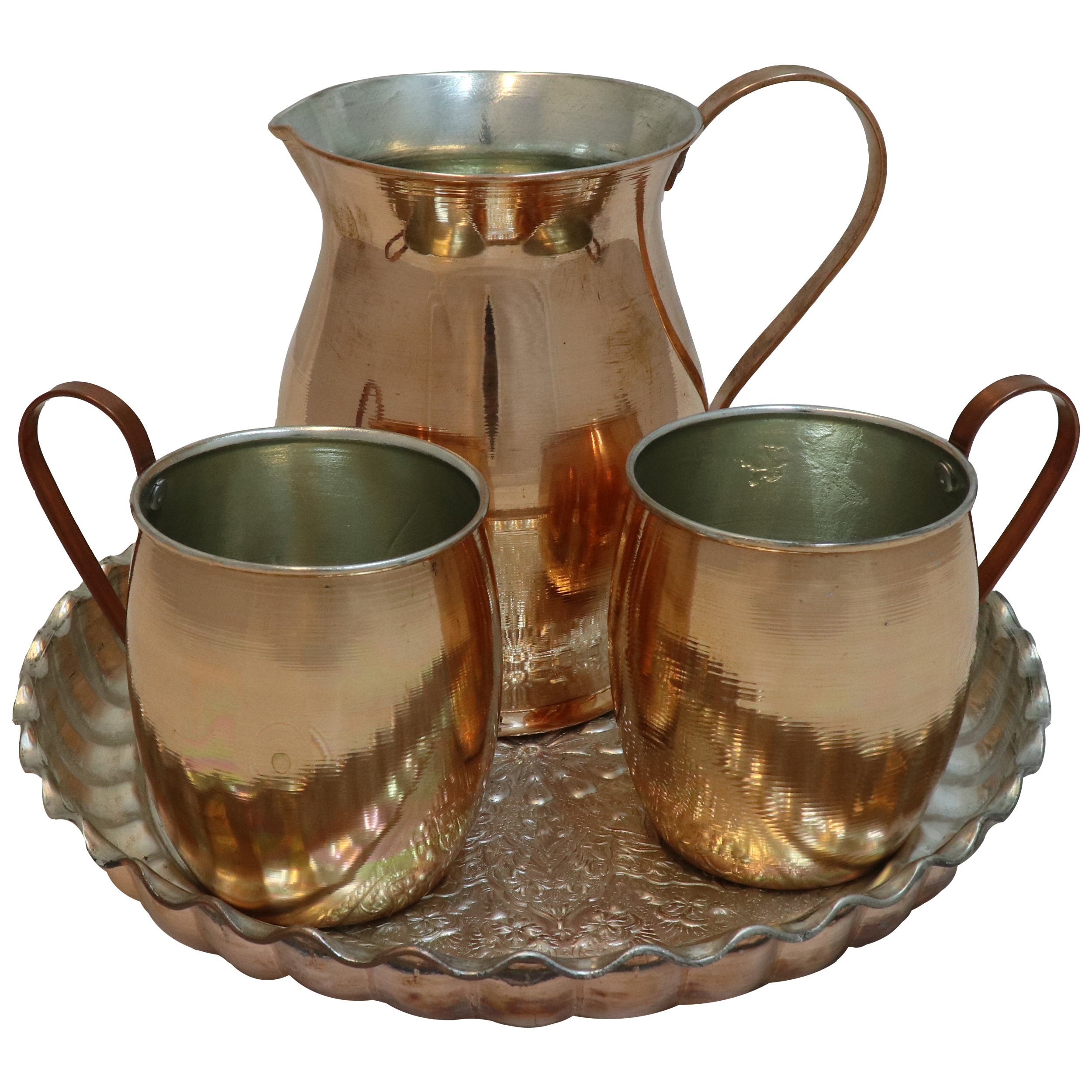 ست 4 تکه پارچ و لیوان مسی مدل IRPL کد 2