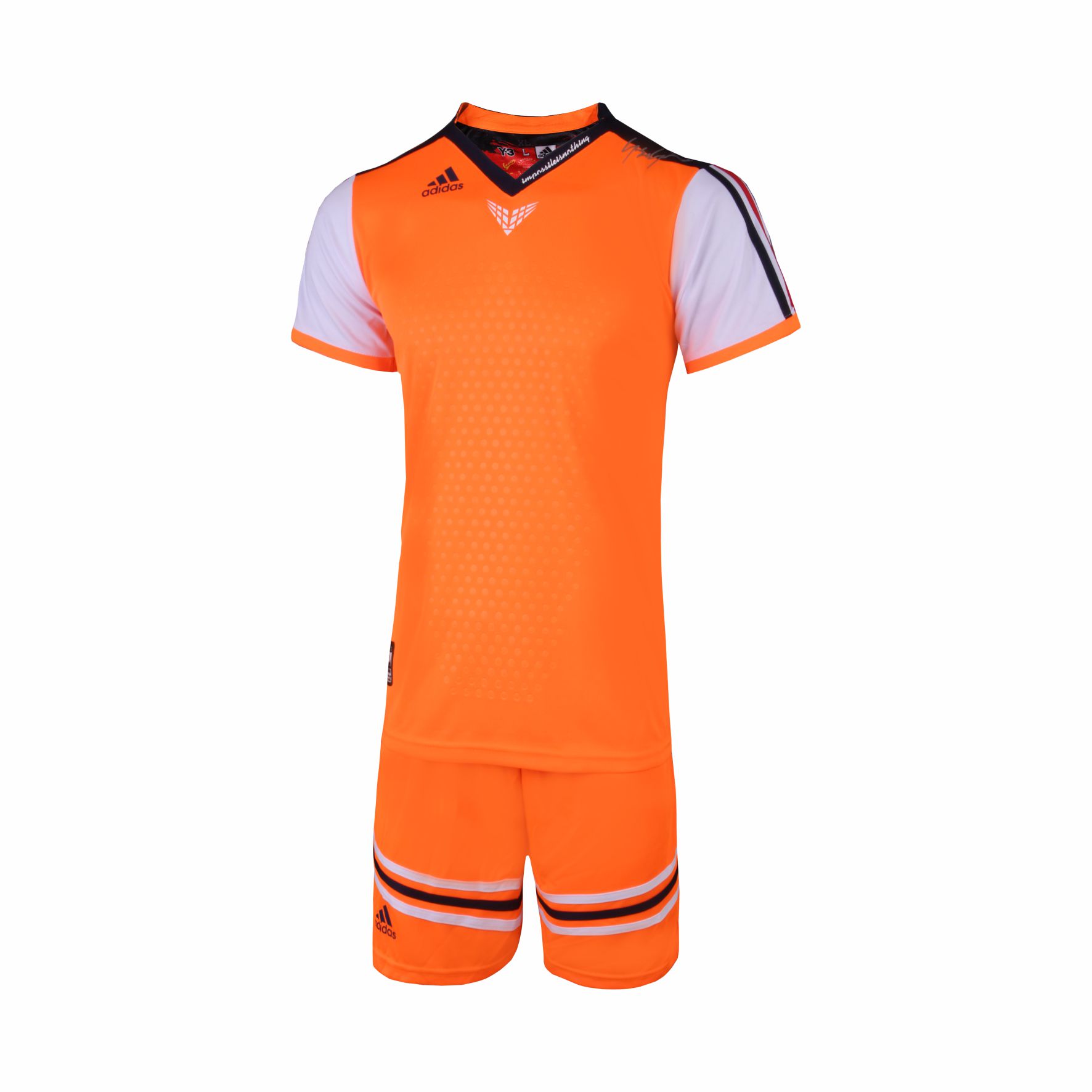 ست پیراهن و شورت ورزشی مردانه کد y3 رنگ نارنجی                     غیر اصل