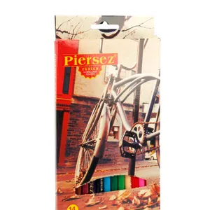 مداد رنگی 14 رنگ پییرسز طرح دوچرخه کد PZ0380 