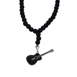 گردنبند مردانه طرح گیتار کد GM-01