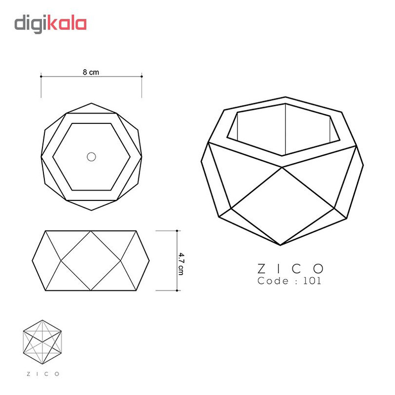 گلدان زیکو مدل g101