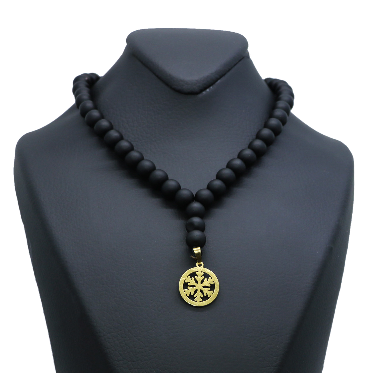 گردنبند مردانه طرح دانه برف کد GM-01