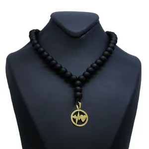 گردنبند مردانه طرح ضربان قلب کد GM-01