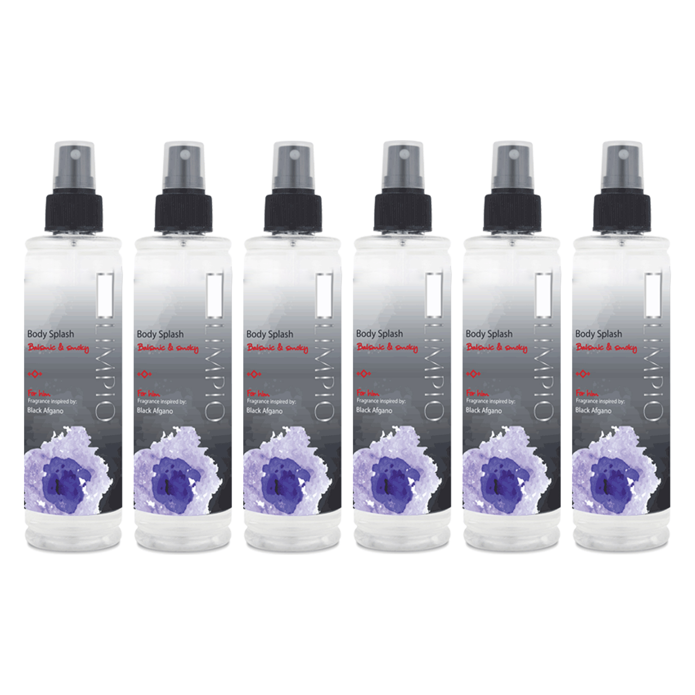 بادی اسپلش مردانه لیمپیو مدل Black Afghano حجم 250 میلی لیتر مجموعه 6 عددی