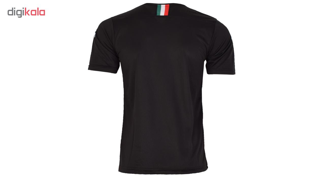 ست پیراهن و شورت ورزشی مردانه طرح میلان کد 2019.20 رنگ مشکی