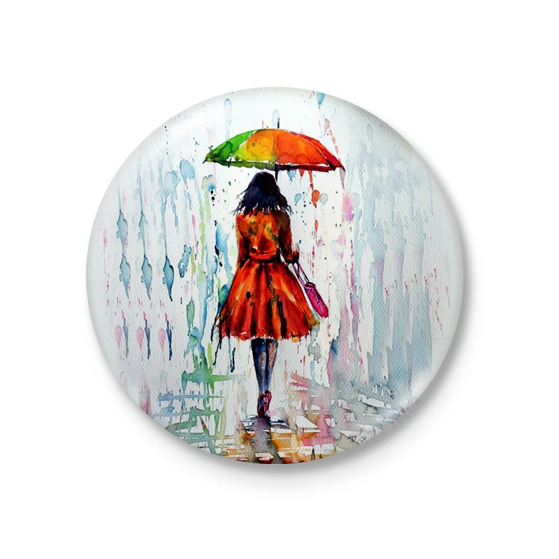 پیکسل طرح دختری در باران کد 14848