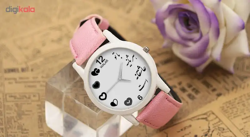 ساعت مچی عقربه ای زنانه والار طرح با تو هر ثانیه عاشقانه است کد LF1752