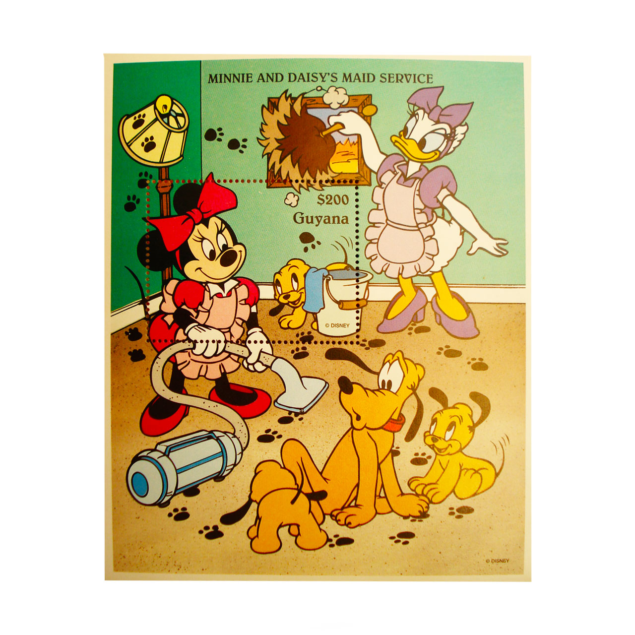 تمبر یادگاری سری کارتونی مدل micky and goofy کد 54