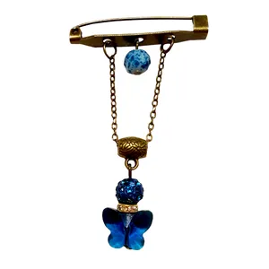 سنجاق سینه زنانه طرح پروانه کد  PM 306