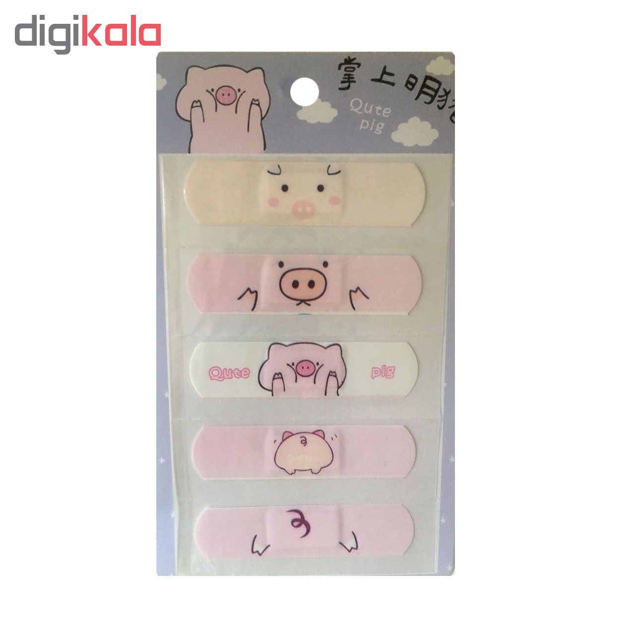چسب زخم طرح خوک بسته 5 عددی