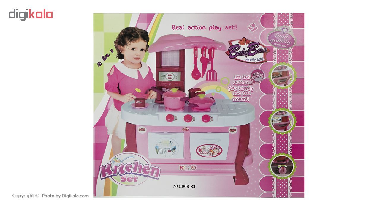 اسباب بازی آشپزخانه بیبی بورن مدل BARBIE KITCHEN main 1 3