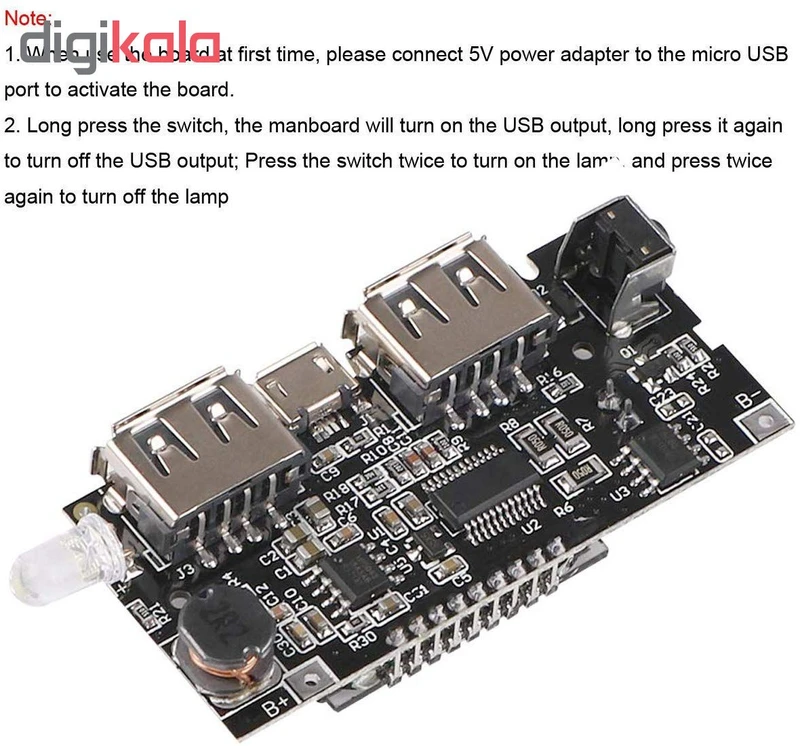 عکس شماره 9 : ماژول پاور بانک و نمایشگر مدل o2-a2v5