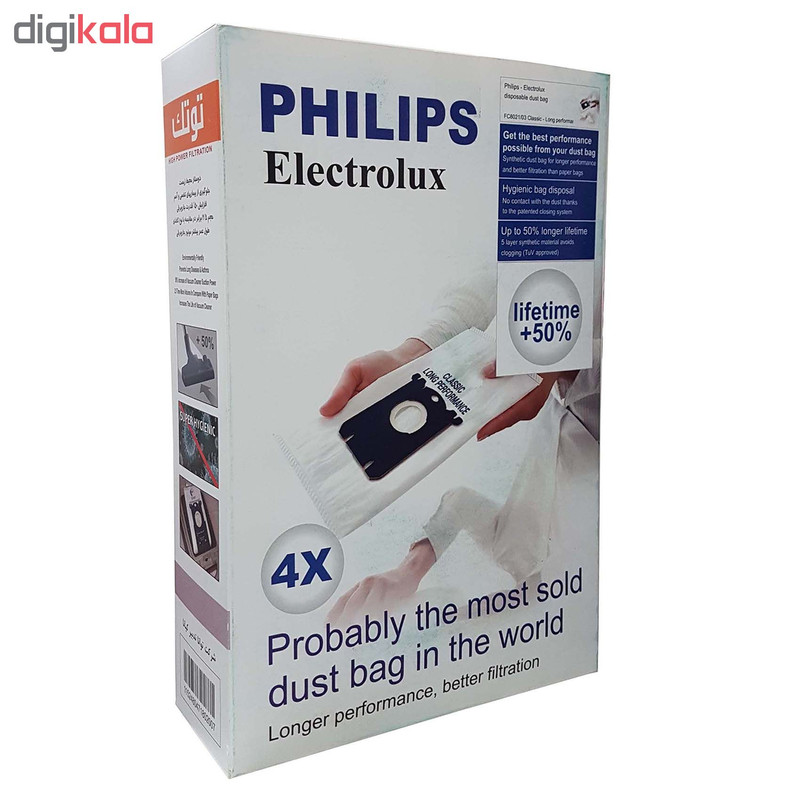 کیسه جاروبرقی توتک مدل 11007 بسته 4 عددی مناسب برای جاروبرقی های فیلیپس و آاگ و الکترولوکس